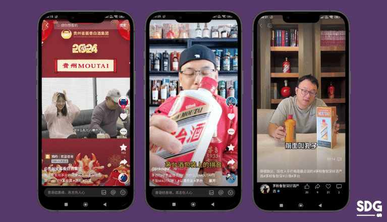 KOLs featuring Moutai on their social media content